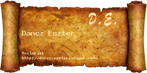 Dancz Eszter névjegykártya