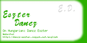 eszter dancz business card